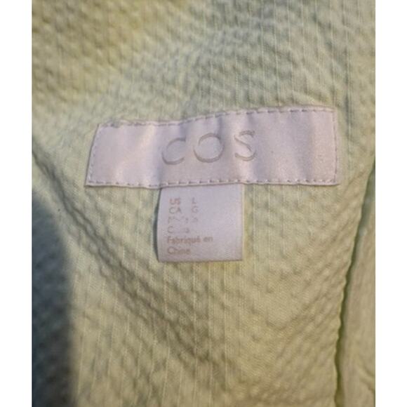 COS Men’s Lightweight Hooded Jacket Seersucker Green Large Scandi Minamalist - Picture 9 of 11